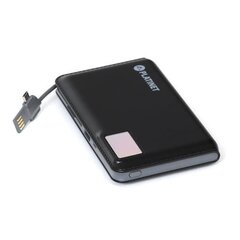 Platinet PMPB12PLB Power Bank Luxury Leather 12000 mAh Universal Charger for devices LCD / 2in1 / 2.1A Black цена и информация | Зарядные устройства Power bank | 220.lv