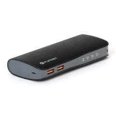 Platinet PMPB15LQCB Power Bank Leather 15000 mAh Universal Charger for devices Quick Charge 3.0 USB 2.4A Black cena un informācija | Lādētāji-akumulatori (Power bank) | 220.lv