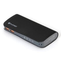 Platinet PMPB15LQCB Power Bank Leather 15000 mAh Universal Charger for devices Quick Charge 3.0 USB 2.4A Black цена и информация | Зарядные устройства Power bank | 220.lv