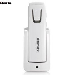 Remax RB-T6C Car Multipoint / HD Balss / A2DP / Bluetooth 4.1 Wireless Headset EarPhone with Charging Dock White цена и информация | Bluetooth-гарнитуры | 220.lv