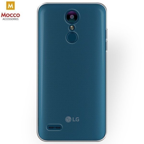 Mocco Ultra Back Case 0.3 mm Aizmugurējais Silikona Apvalks Priekš LG K8 / K9 (2018) Caurspīdīgi - Melns cena un informācija | Telefonu vāciņi, maciņi | 220.lv