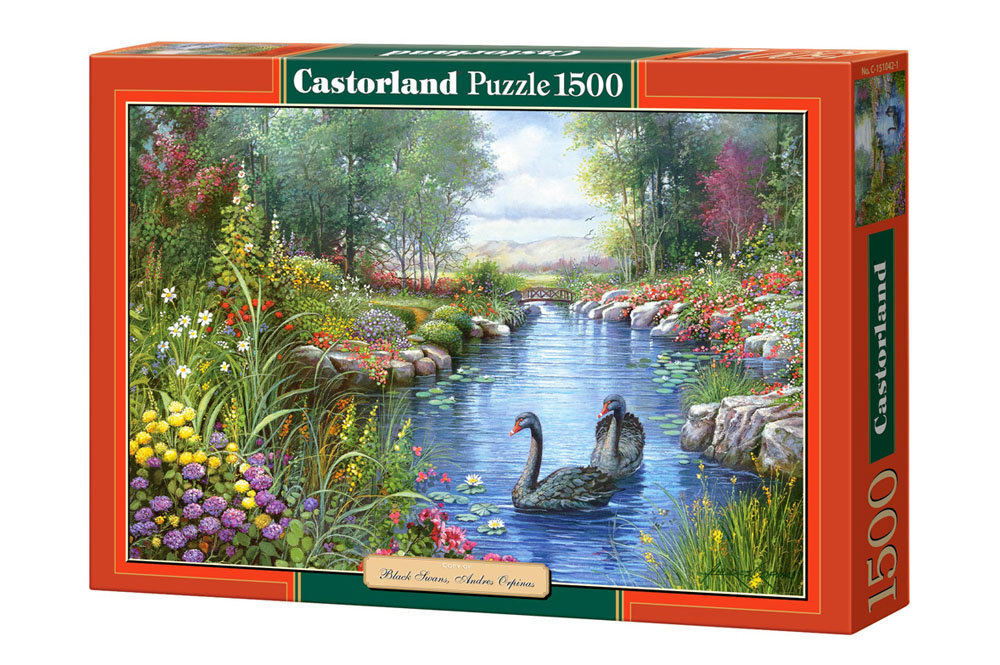 Puzle Castorland "Black Swans", 1500 detaļas цена и информация | Puzles, 3D puzles | 220.lv