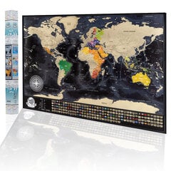 Dzēšama pasaules karte 70x50cm цена и информация | Карты мира | 220.lv