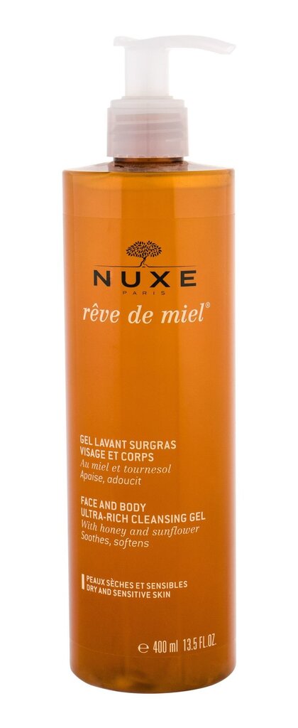 Dušas želeja Nuxe Reve de Miel Face And Body, 400 ml цена и информация | Dušas želejas, eļļas | 220.lv