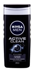 Гель для душа Nivea Men Active Clean для мужчин, 250 мл цена и информация | Масла, гели для душа | 220.lv