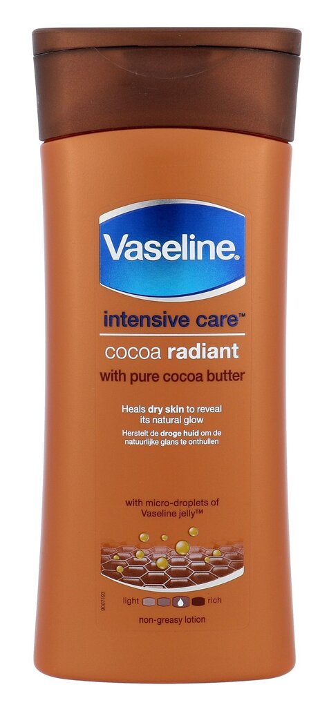 Ķermeņa losjons Vaseline Intensive Care Kakao Radiant 200 ml cena un informācija | Ķermeņa krēmi, losjoni | 220.lv