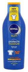 Nivea Sun Protect & Moisture aizsardzības krēms 200 ml cena un informācija | Sauļošanās krēmi | 220.lv
