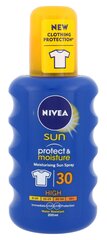 Солнцезащитный крем Nivea Sun Protect & Moisture, 200 мл цена и информация | Кремы от загара | 220.lv