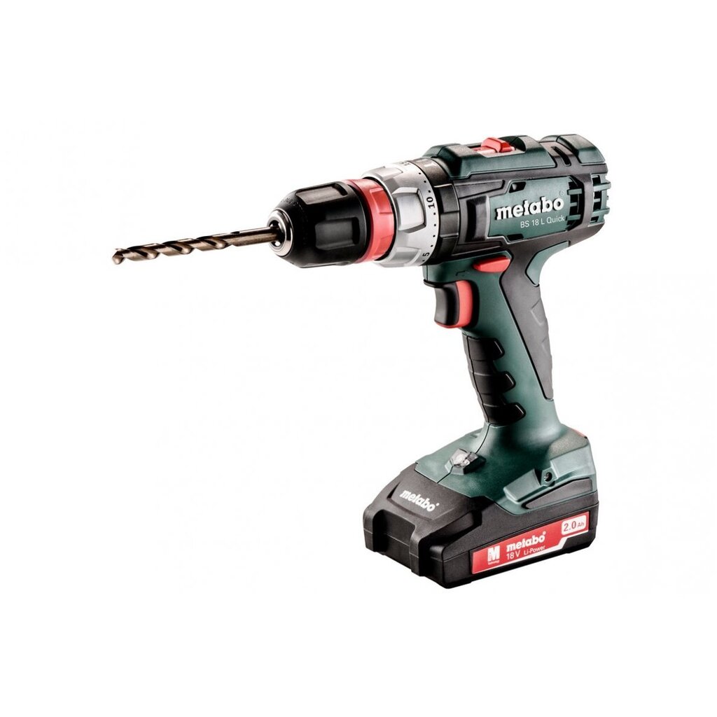 Akumulatora urbjmašīna/skrūvgriezis METABO BS 18 L QUICK 2,0AH 13 MM цена и информация | Skrūvgrieži, urbjmašīnas | 220.lv