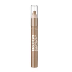 Uzacu zīmulis Rimmel Brow This Way 3.25 g, 001 Light цена и информация | Карандаши, краска для бровей | 220.lv