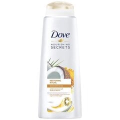 Восстанавливающий шампунь для волос Dove Nourishing Secrets Coconut Oil & Turmeric 400 мл  цена и информация | Шампуни | 220.lv