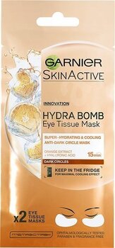 GARNIER Skin Naturals maska-salvete acīm ar apelsīnu sulas ekstraktu un hialuronskābi cena un informācija | Sejas maskas, acu maskas | 220.lv