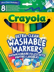 CRAYOLA 8 krāsu nomazgājami flomasteri cena un informācija | Modelēšanas un zīmēšanas piederumi | 220.lv