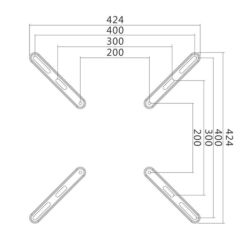 Logilink BP0029, VESA Adapter up to 400x cena un informācija | Stiprinājumi | 220.lv