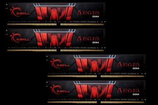 G.Skill Aegis DDR4, 4x16Гб, 2400МГц, CL15 (F4-2400C15Q-64GIS) цена и информация | Оперативная память (RAM) | 220.lv