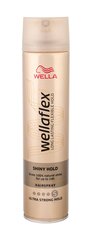 Лак для волос Wellaflex Shiny Hold Ultra Strong Hold, 250 мл цена и информация | Средства для укладки волос | 220.lv