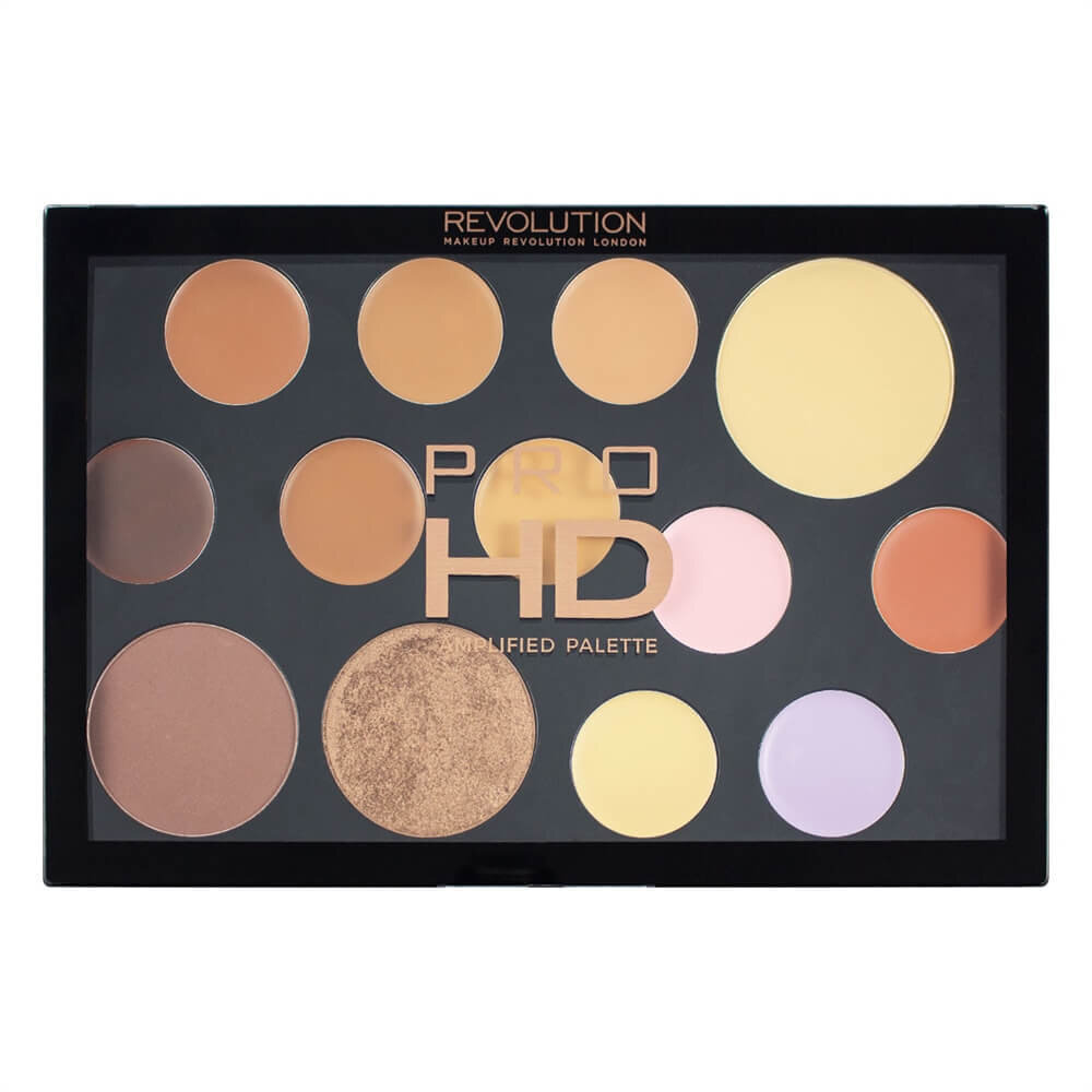 Sejas konturēšanas palete Makeup Revolution Pro HD Palette The Works Medium/Dark 27 g cena un informācija | Grima bāzes, tonālie krēmi, pūderi | 220.lv