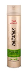 Matu laka ar īpaši spēcīgu fiksāciju Wella flex Flexible Ultra Strong, 250 ml cena un informācija | Matu veidošanas līdzekļi | 220.lv