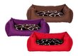 Amibelle mājdzīvnieku guļvieta ar spilvenu, violeta 50 x 60 x 14 cm cena un informācija | Suņu gultas, spilveni, būdas | 220.lv