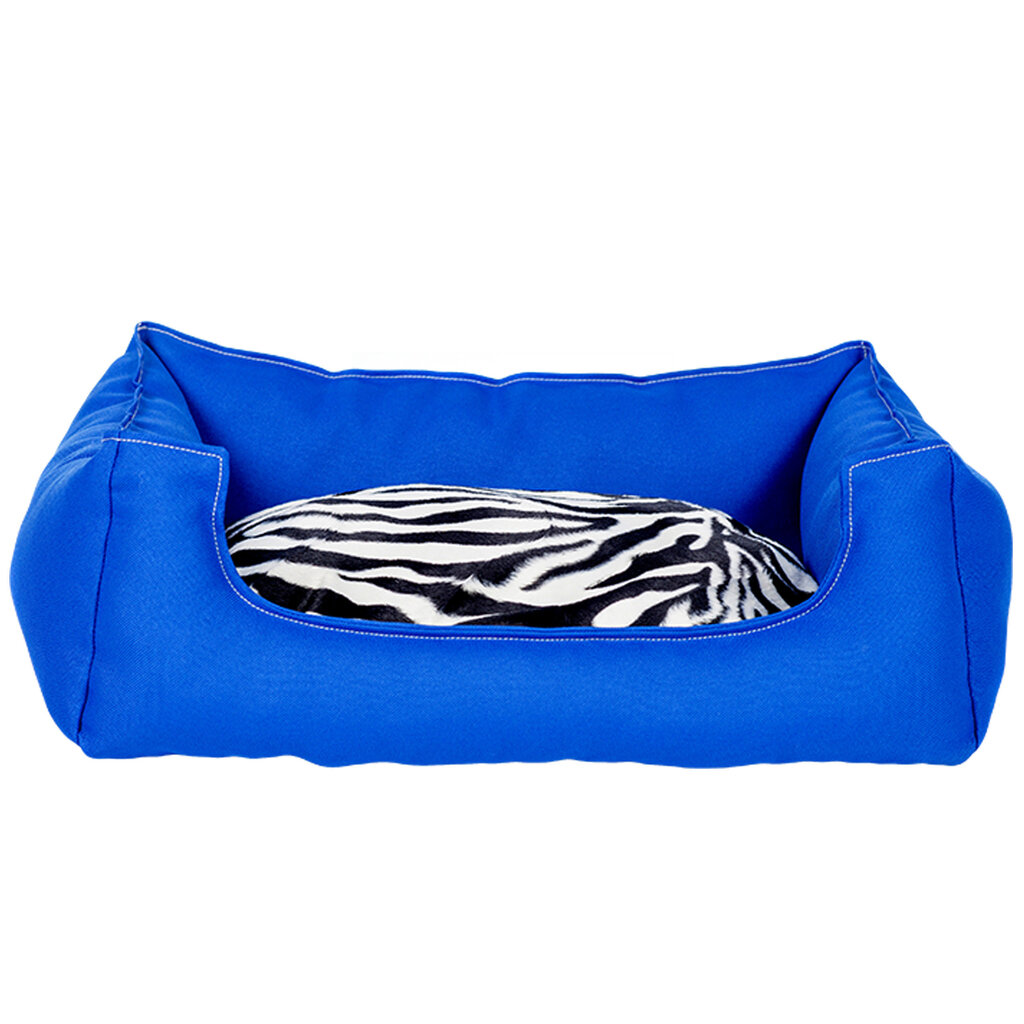 Amibelle mājdzīvnieku guļvieta ar spilvenu, zila 50 x 60 x 14 cm cena un informācija | Suņu gultas, spilveni, būdas | 220.lv