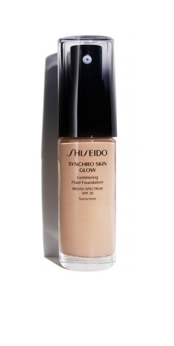 Grima bāze Shiseido Synchro Sking Glow Luminizing Fluid Rose 3, 30 ml cena un informācija | Grima bāzes, tonālie krēmi, pūderi | 220.lv