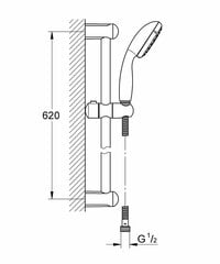 GROHE Tempesta Classic душевой комплект 27853001 цена и информация | Душевые комплекты и панели | 220.lv