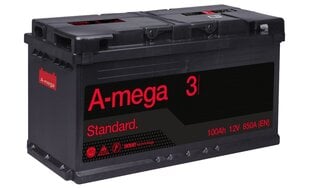 Аккумулятор A-MEGA Standart 100Ah 850A цена и информация | Аккумуляторы | 220.lv