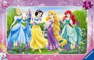Puzle "Princeses pastaigā" Ravensburger Disney Princess, 6047, 15 d. cena un informācija | Puzles, 3D puzles | 220.lv