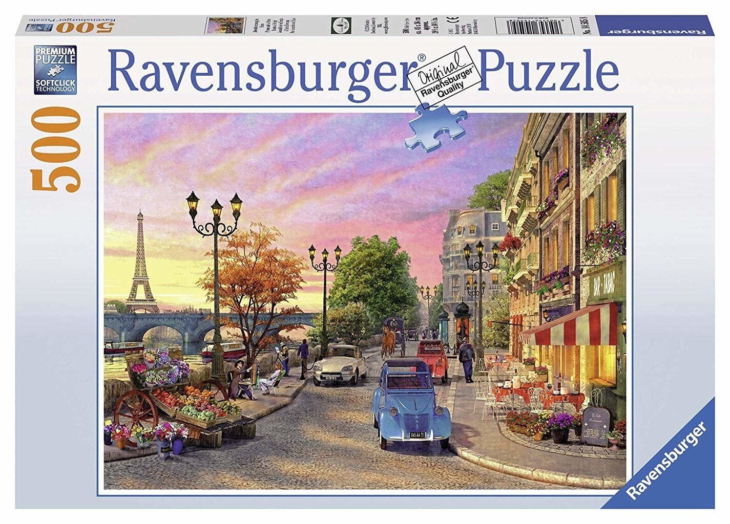 Puzle "Parīzes vakars" Ravensburger, 14505, 500 d. cena un informācija | Puzles, 3D puzles | 220.lv