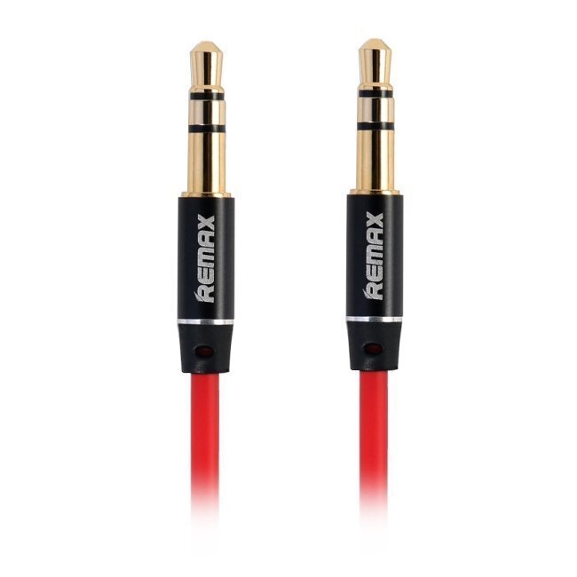 Remax RL-L100 Premium AUX Cable 3.5 mm -> 3.5 mm 1 m Red цена и информация | Kabeļi un vadi | 220.lv