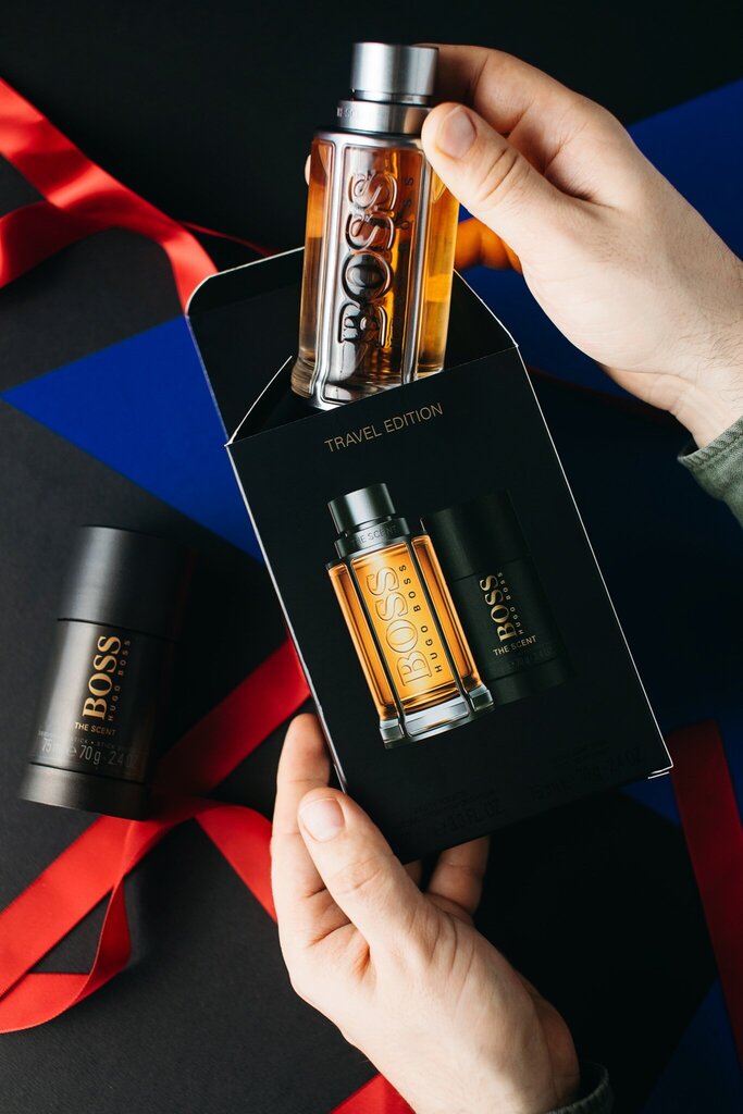 Komplekts vīriešiem Hugo Boss The Scent: EDT vīriešiem 100 ml + rullīšu dezodorants 75 ml cena un informācija | Vīriešu smaržas | 220.lv