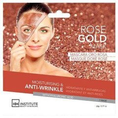 Attīrošā sejas maska pret grumbām IDC Institute Rose Gold 1 gab cena un informācija | Sejas maskas, acu maskas | 220.lv
