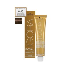 Краска для волос Schwarzkopf Professional Igora Royal Absolutes 60 мл, 6-50 Dunkelblond Gold Natur цена и информация | Краска для волос | 220.lv