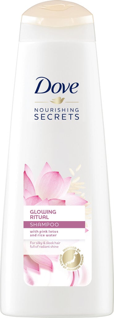 Barojošs šampūns ar lotosa ekstraktu un rīsu ūdeni Dove Nourishing Secrets 200 ml cena un informācija | Šampūni | 220.lv