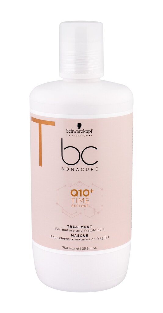 Maska Schwarzkopf Professional BC Bonacure Time Restore Q10 plus 750 ml cena un informācija | Matu uzlabošanai | 220.lv