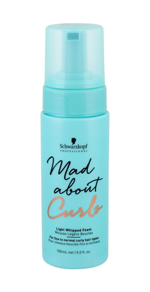 Matu putas sprogainiem matiem Schwarzkopf Professional Mad About Curls Light Whipped Foam 150 ml cena un informācija | Matu veidošanas līdzekļi | 220.lv