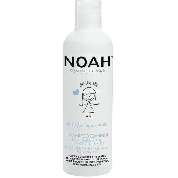 Šampūns ar pienu un cukuru bērniem ar gariem matiem Noah 250 ml цена и информация | Bērnu kosmētika, līdzekļi jaunajām māmiņām | 220.lv