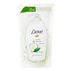 Šķidrās ziepes papildinājums Dove Caring Cucumber & Green Tea Scent 500 ml cena un informācija | Ziepes | 220.lv