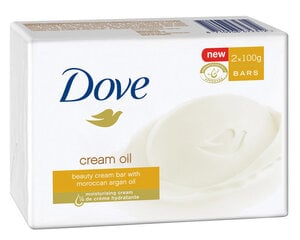 Брусок мыла с аргановым маслом Dove, 100 г, 2 шт. цена и информация | Мыло | 220.lv