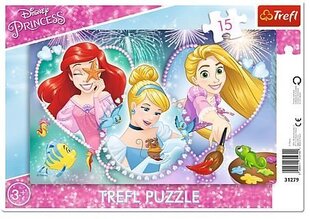 Puzle "Disney Princeses" Trefl 15 d. cena un informācija | Puzles, 3D puzles | 220.lv