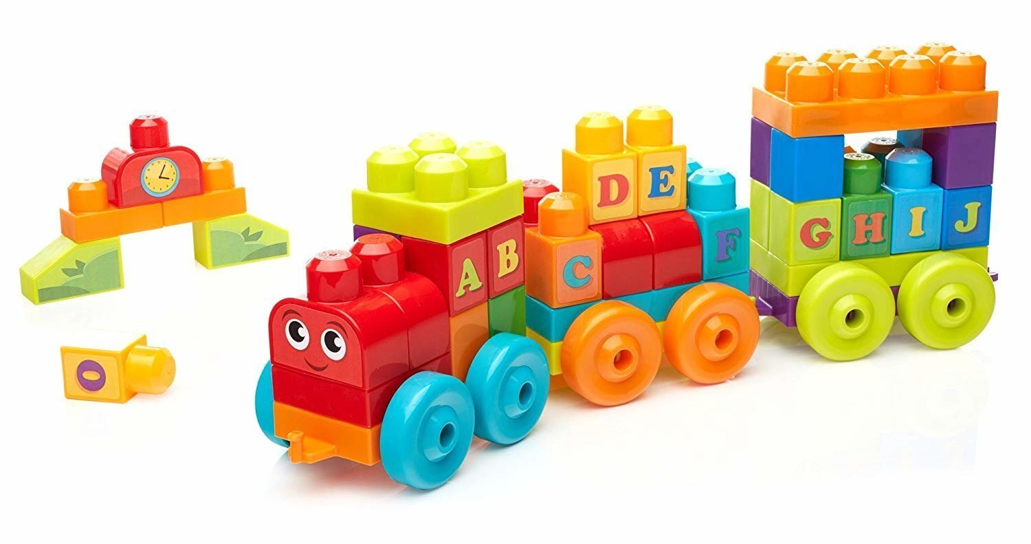 Klucīši Mega Bloks® Skanējošs vilciens, 50 d. cena un informācija | Rotaļlietas zīdaiņiem | 220.lv