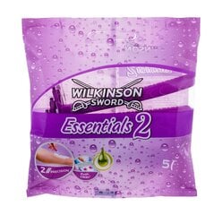 Одноразовые бритвы Wilkinson Sword Essentials 2 для женщин 5 шт цена и информация | Косметика и средства для бритья | 220.lv