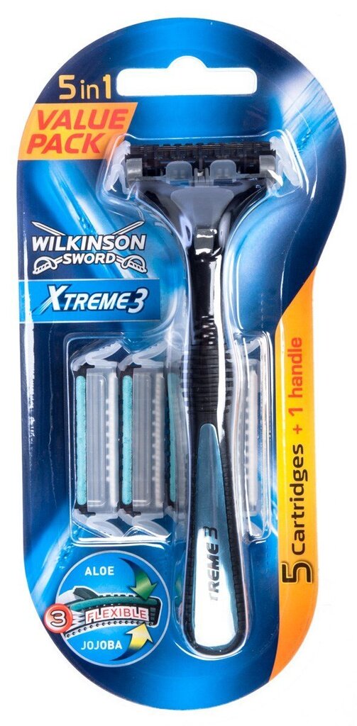 Skuveklis Wilkinson Sword Xtreme 3 Hybrid + 5 asmeņi vīriešiem цена и информация | Skūšanās piederumi, kosmētika | 220.lv