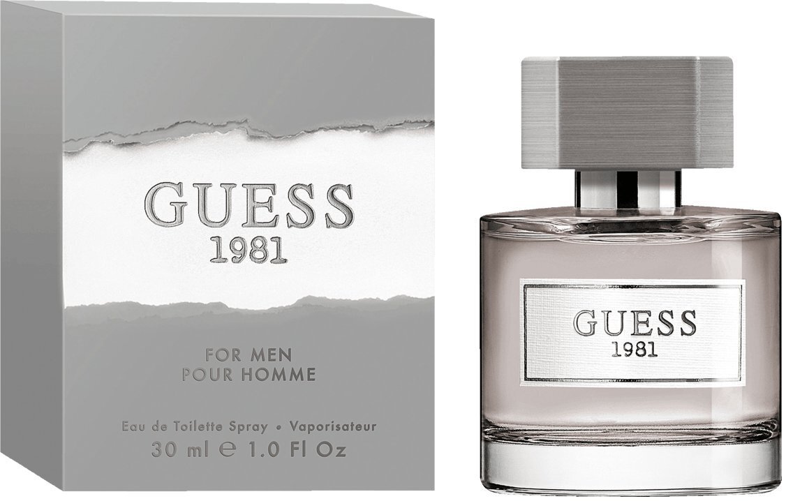 Tualetes ūdens Guess 1981 EDT vīriešiem 30 ml cena un informācija | Vīriešu smaržas | 220.lv