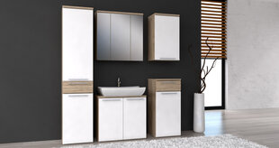 Нижний шкаф для ванной комнаты Mindi MDIZ121, белый/цвет дуба цена и информация | Шкафчики для ванной | 220.lv