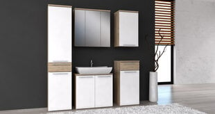 Подвесной шкаф для ванной комнаты Mindi MDIH111R, белый/цвет дуба цена и информация | Шкафчики для ванной | 220.lv