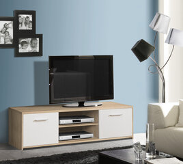 RTV столик Quadro QDRT13, коричневый/белый цена и информация | Тумбы под телевизор | 220.lv
