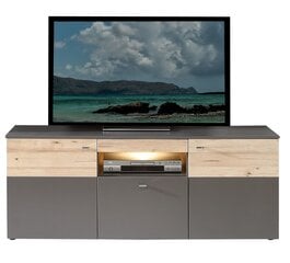 RTV столик Como COMT131B, серый/цвет дуба цена и информация | Тумбы под телевизор | 220.lv