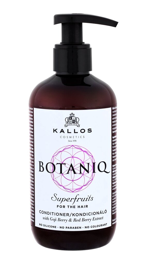 Stiprinošs matu kondicionieris Kallos Cosmetics Botaniq Superfruits 300 ml cena un informācija | Matu kondicionieri, balzāmi | 220.lv