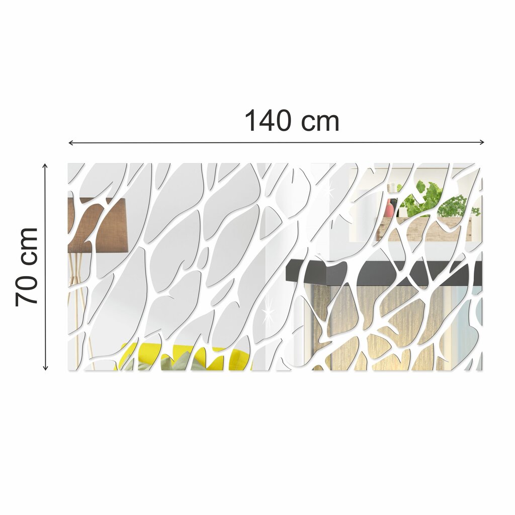 Akrila spogulis Koka raksti цена и информация | Spoguļi | 220.lv